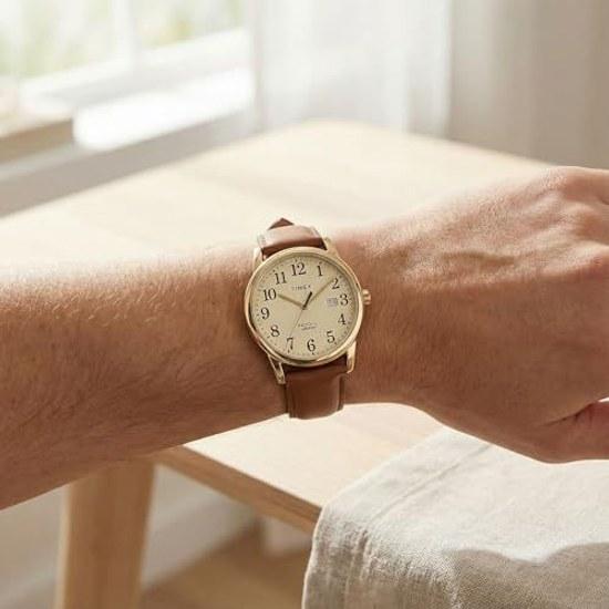 TIMEX Мужские Женские Easy Reader Color Pop Золотой x Коричневый TW2R62700 Часы