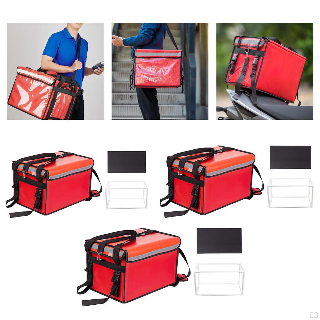 Термосумка на вынос, красная изолированная многоразовая водонепроницаемая портативная коробка-холодильник для пиццы