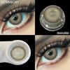 FUNSACHY 1 Pair Grey Colored Contact Lenses Natural Color Brown Lenses for Eyes Blue Cosmetics Pupil Eye Makeup Lens Yearly Use