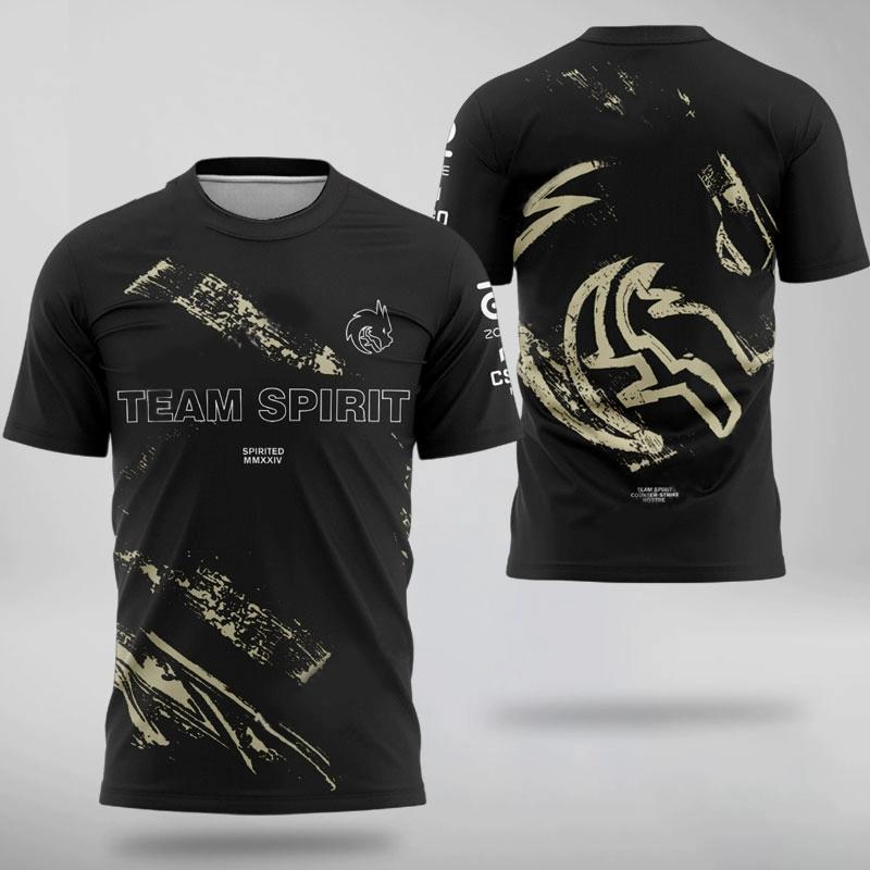 Футболки с логотипом Donk CS2 Киберспорт CSGO Команда Spirit Профессиональные соревновательные тренировочные футболки Оверсайз Топы для фанатов-геймеров