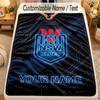 Flannel BlanketNSW Blues logo Custom Name Text Personalized Soft Warm Throw Blanket Home Decor Gift