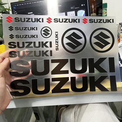 Виниловые наклейки Suzuki на бак автомобиля, шлем мотоцикла, комплект декалей