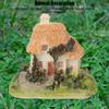 Simulation Thatched House Decoration Outdoor Garden Yard House Shape Bonsai Ornament