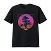 Mens Bonsai Tree Art Japanese Retro Vaporwave Vintage 80s 90s T Shirt White XL vintage Washed Top For Everyday Wear Stretched