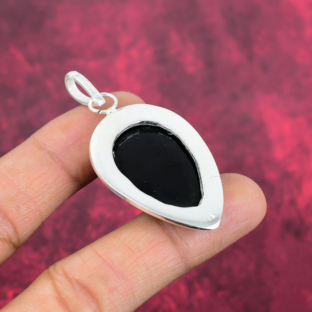 Ювелирные изделия из черного оникса, кулон из стерлингового серебра 925 пробы, ювелирные изделия ручной работы с драгоценными камнями, подарки для жены, абсолютно новый кулон