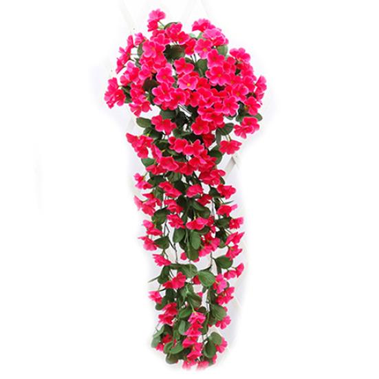 1 пучок домашнего декора, искусственная фиолетовая подвесная гирлянда, виноградная лоза, цветок, подвесное растение