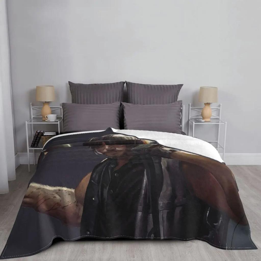 Daryl Dixon Blankets The Walking Dead Movie Horror Flannel Awesome Soft Throw Blanket for Chair Covering Sofa Autumn/Winter