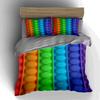 Rainbow bubble texture Bedding Duvet cover sets Duvet covers Pillowcases gifts (1 * Duvet Cover 2 * Pillowcases, without duvet insert)