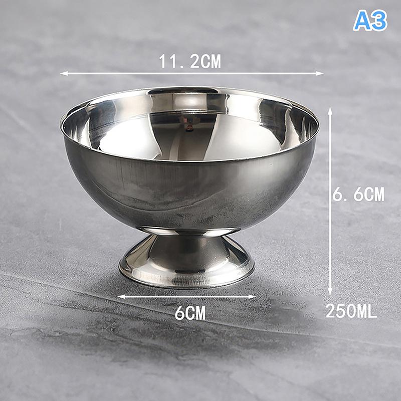Retro High-Foot Dessert Cup 304 Stainless Steel Luxury Container for Ice Cream Cocktails Pudding Hotel & Restaurant Quality