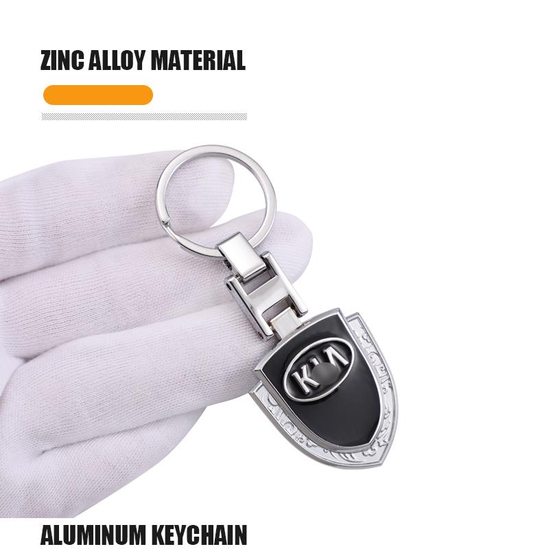 LQFH2 Zinc Alloy Car Logo Keychain 3D Decoration Keyring Accessories For KIA Soul Cadenza K5 K9 Proceed Niro Sportage EV3 Carnival