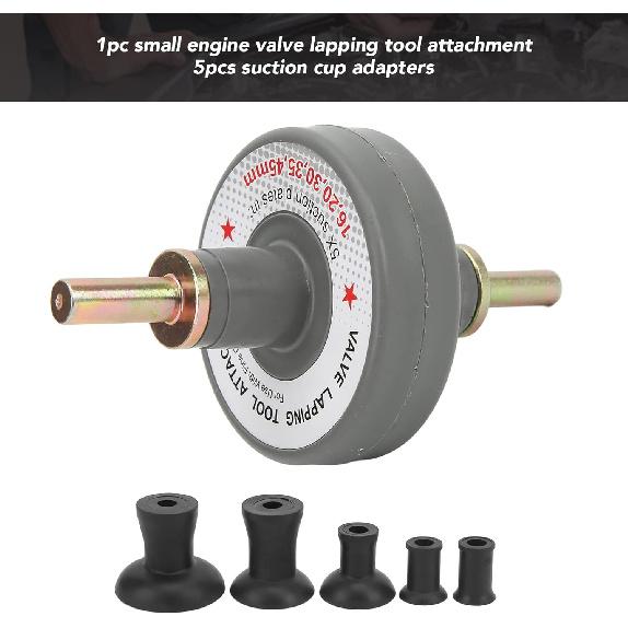 Engine Valve Lapper Kit Valve Lapping Tool Attachment, Valve Lapping Tool Attachment for 5 Suction Plates 1000rpm To 1250rpm Universal for Grinding S