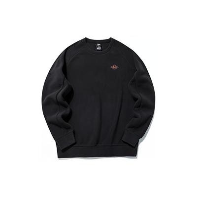 Anta Lifestyle Series Letter Круглый вырез свитера Теплый свитшот унисекс свитшот Базовый-черный 952148734-4