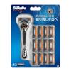 Gillette Gillette Progressive Flex Ball Ручная бритва для бритья Корпус + 13 сменных лезвий