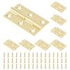 1.5 Inch Solid Brass Mini Butt Hinges, 8 Pcs with 48 Screws for Jewelry Box / Small Cabinet / Wooden Craft Hardware