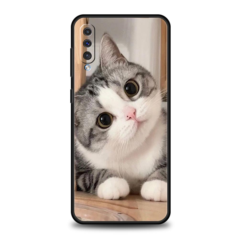 Милый чехол-котик с сердцем для Samsung Galaxy A56 A36 A26 A34 A17 A16 A06 A14 A12 A54 A72 A70 A24 A22 A20e A52 A50 A40 A32