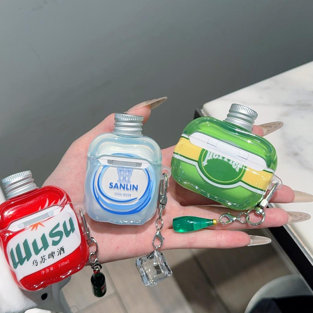 Поддельная содовая Wusu подходит для защитного чехла airpods4 Apple 2/3 поколения airpodspro3 чехол для наушников женский