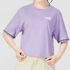 Puma Loose-Fit Sportswear Fitness Training Trendy Comfortable Breathable Round Neck Short Sleeve Drop Shoulder T-Shirt Women Tops Purple 676678-25
