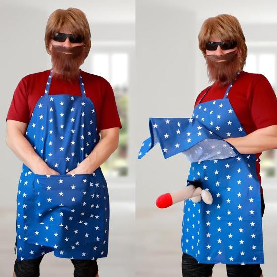 Забавный сюрприз-прикол, подарочный фартук для мужчин, регулируемые ремни, водонепроницаемый фартук для барбекю, приготовления пищи для папы, дедушки, подарка на День отца, день рождения, Рождество