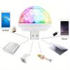 1Pc USB Mini Disco Light, Party Lights Ball Sound Activated, DJ Disco Ball Stage Lights-Multi Colors LED Car Atmosphere Light