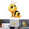 Creative Funny Cartoon Decal Smile Bee Car Big Eyes Sticker Bee Sticker Pvc Car Decal Funny Decoration
