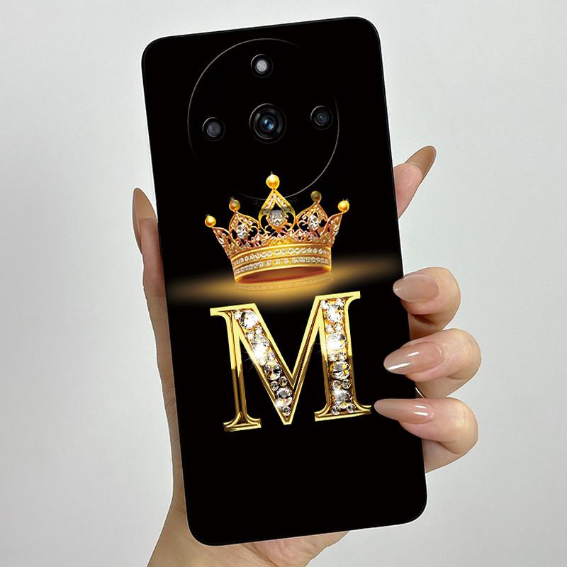 Для Realme 11 Pro Plus 5G Модный чехол для телефона с начальной буквой для пары, для Realme 11Pro 11 Pro+ Мягкий силиконовый защитный чехол для объектива