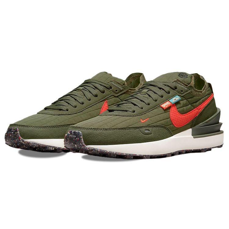 Nike Waffle One Premium Toasty - средние оливковые мужские кроссовки Green Sequoia Black DC8890-200