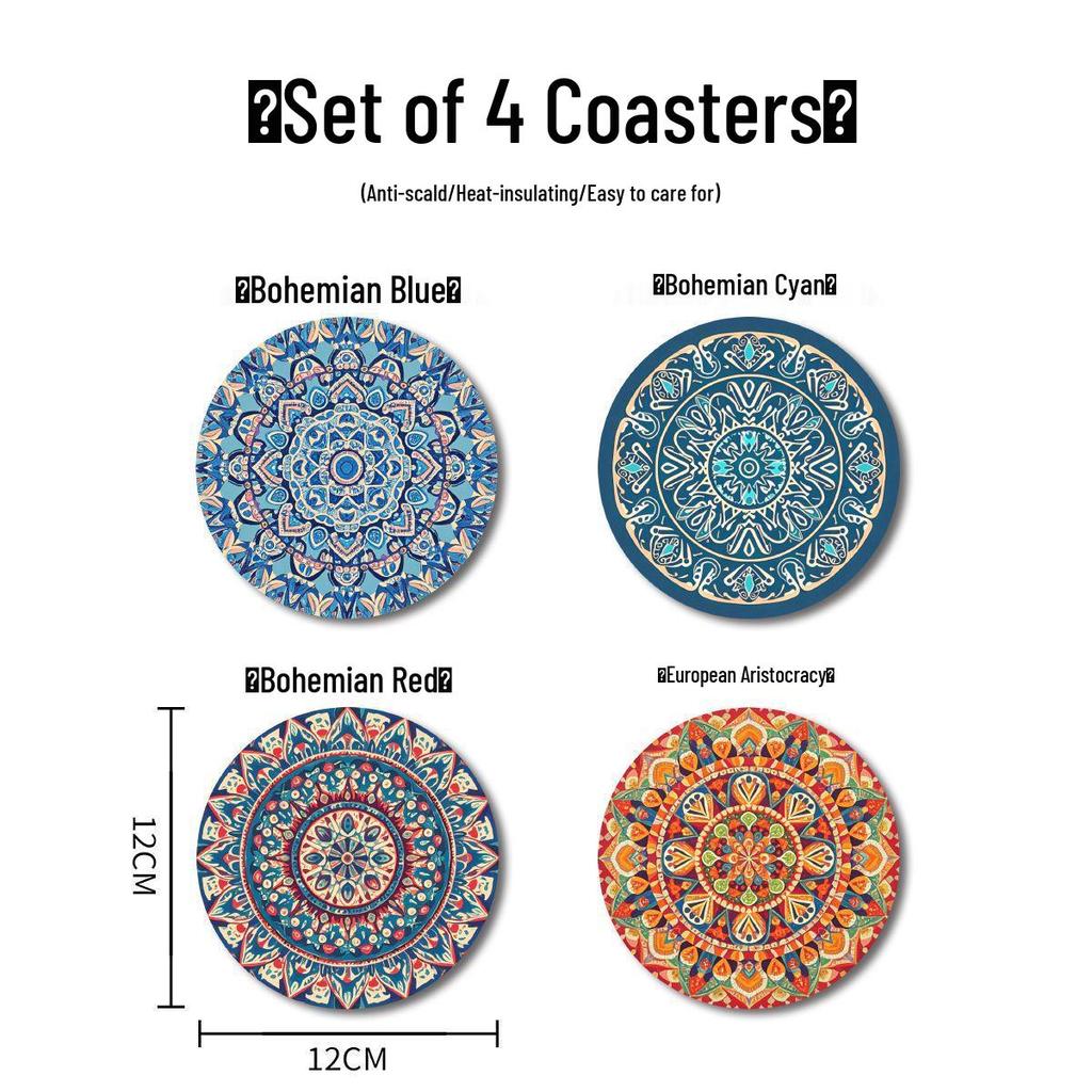 Богемная скандинавская круглая термостойкая противоскользящая подставка под тарелку с влагопоглощением