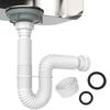 Flexible Plastic Sink Drain Pipe with 1 1/2 Inch and 1 1/4 Inch Adapters
