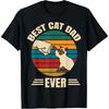 Best Cat Dad Ever with Siamese Cat - Funny Cute T-Shirt
