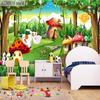 3D фото обои детская комната спальня мультяшная настенная роспись лесной дом фоновое украшение живопись