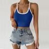 Модный летний повседневный спортивный топ с голым животом, женский жилет