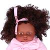 Lifelike Baby Play Doll African Girl Dolls Children Kids Toddler Toy Birthday Gift 25cm Celsius 9.8in