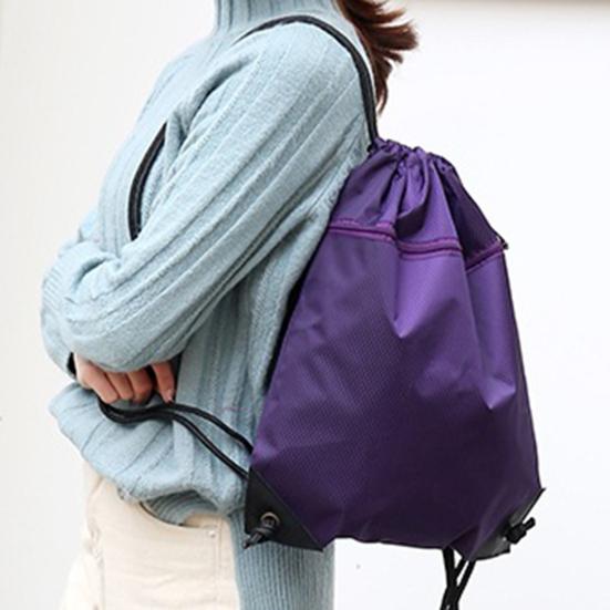 Спортивный рюкзак унисекс, складной водостойкий рюкзак на шнурке чистого цвета для тренировок