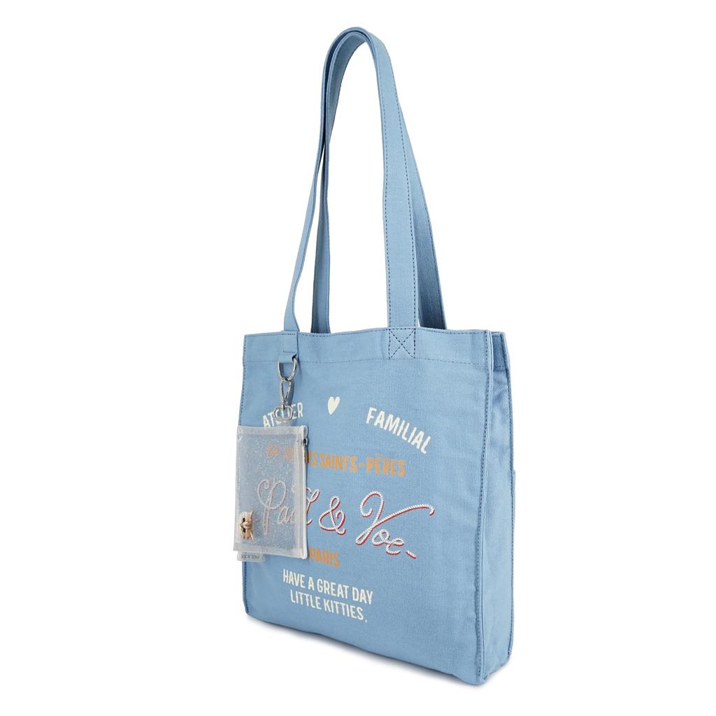 ACCESSOIRES 9DAYS Tote Bag with Clear Pouch Oshikatsu Tote Blue FREE [Paul & Joe] [Paul & Joe] [WEB Limited] PJA-B1141 PJA-B1141