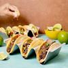 V-shaped Groove Stainless Steel Taco Holder Wavy Mexican Food Rack Taco Stand  Dinner Tables