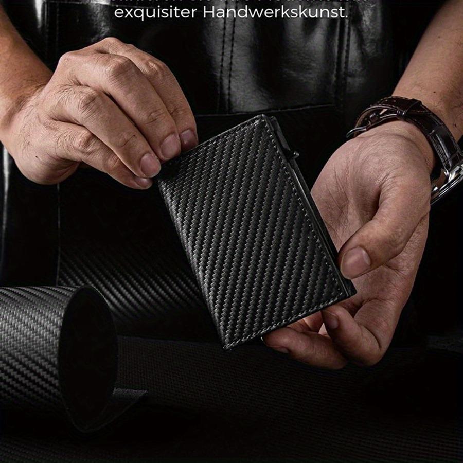 Тонкий кошелек с отделением для монет, кошелек для кредитных карт, мужской, на магнитной застежке, с RFID-защитой, мужской кошелек