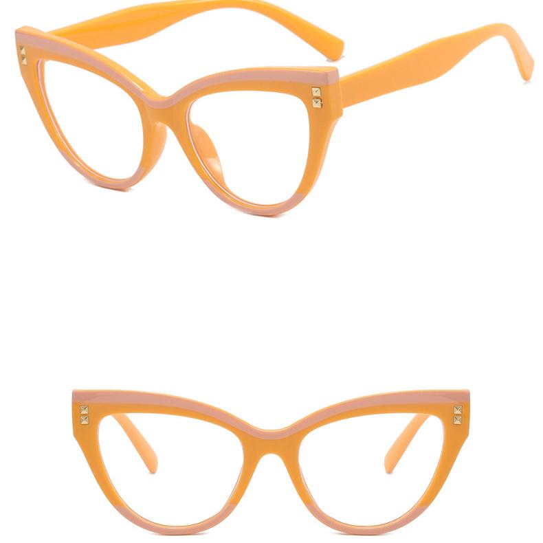 Заклепочная черно-белая цветовая гамма для новых оправ для очков, модная и маленькая по внешнему виду