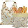 Reusable Beeswax Bread Bags for Freezer Refrigerator Natural Beeswax-Lined Cotton Storage Bag Freshness Keeper for Homemade Sourdough Bread