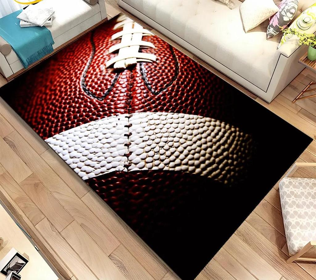 American Football Field Carpet Non-slip Resistant Rug Machine Washable Waterproof Mat Living Room Outdoor Garden Yard Decor Rugs