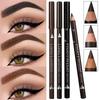 Waterproof Sweat-Proof Black Eyeliner Eyebrow Pencil Lasting Quick Dry Wooden Eyebrow Liner Pen Makeup Beginner-Friendly
