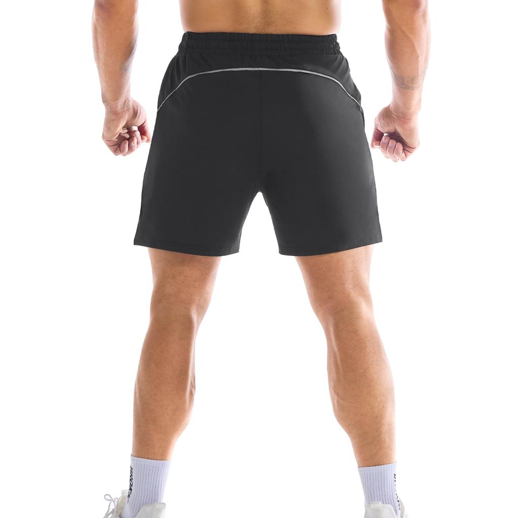 Stretchy Training Shorts with Vent Perfect for Gym Strength and Fitness Dark Size Men's Breathable, Sweat-Wicking, Quick-Drying, Holes, Wear,