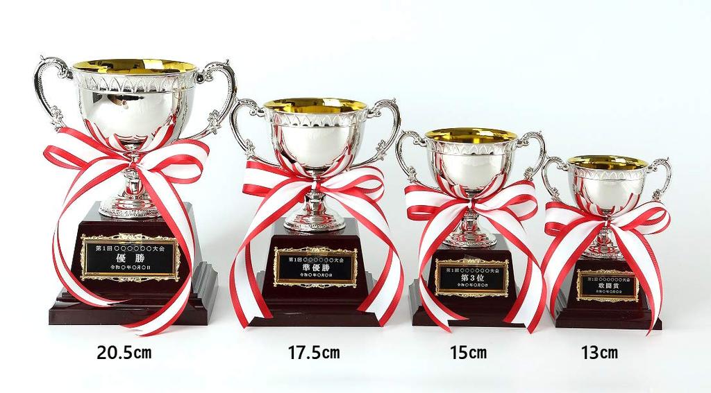 Metal Championship Cup AS-9110 [Free Plate Engraving] Available in 4 Sizes, Trophy, Award, Prize, Tournament, Souvenir, Ribbon (D Size, 13cm Tall)