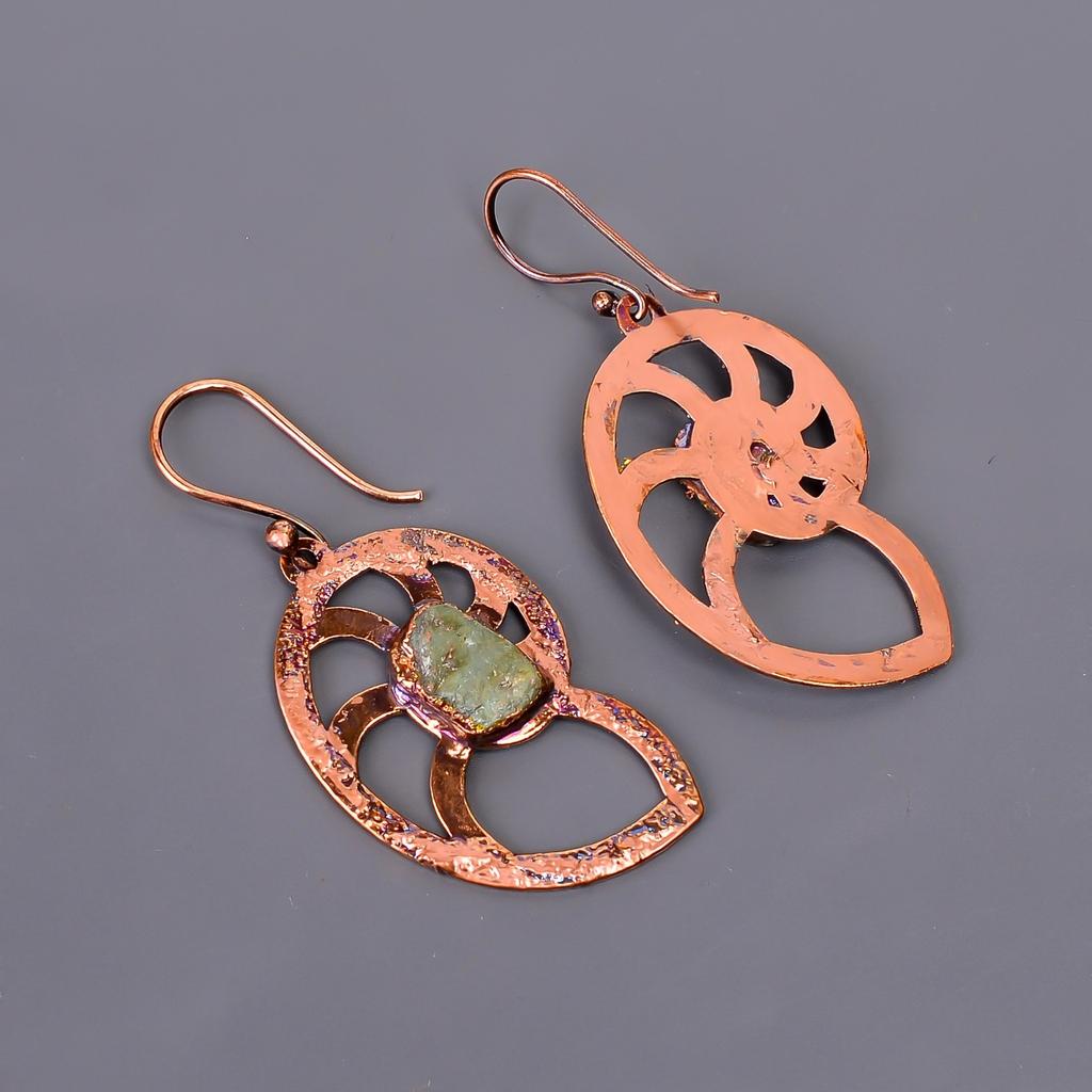 Friendship Day Sale Labradorite Stone Copper Dangling Electroformed New Earrings V-109
