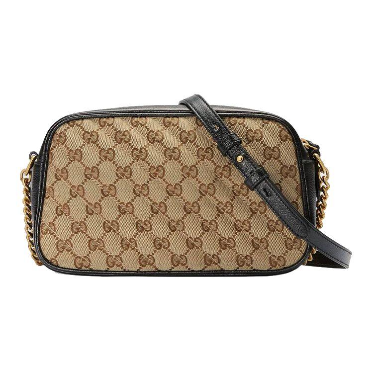 Gucci GG Marmont Small Shoulder Bag Beige Ebony/Nero Women Shoulder_bags Tan 447632-HVKEG-9772