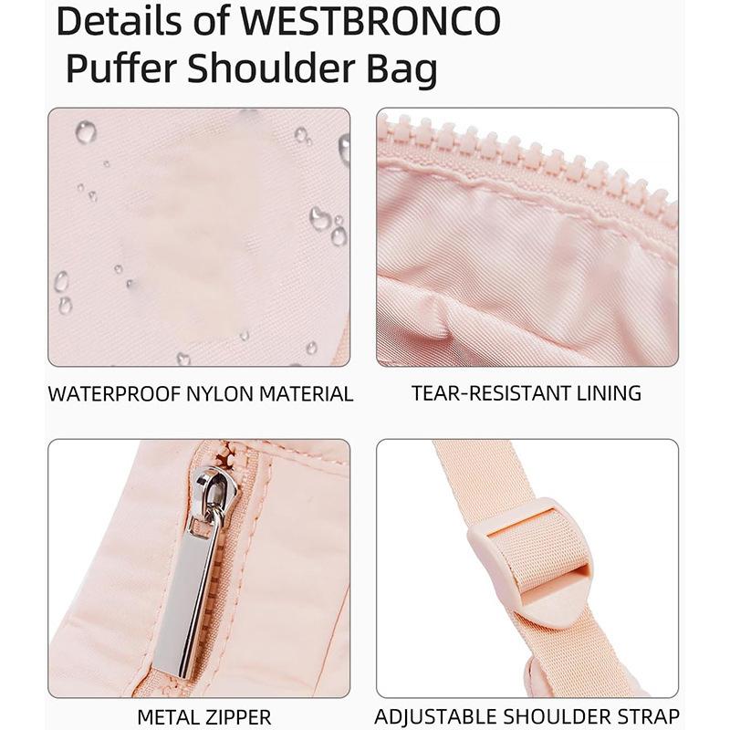 Yogodlns Сумка-полумесяц пуховик для женщин стеганая на плечо регулируемый ремешок сумка на плечо нейлон работа путешествия сумки-хобо