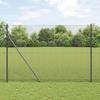 VidaXL Welded Wire Fence with 13 Gray Posts 1.6 X 25 M Steel 3351859