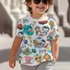 Summer Round Neck 3D Printed Cartoon O-octonauts Pattern Top Fashionable Casual Short Sleeved Children's Boy T-shirts
