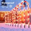 Outdoor Christmas Decoration Lights,Christmas Candy Cane Lights Outside Waterproof Xmas Decor for New Year Yard Garden Pathway