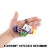 Милый брелок-слоник с 3D-печатью, креативный подвижный симуляционный брелок-шарм для сумки в виде животного с несколькими суставами, аксессуары, брелоки, подарок