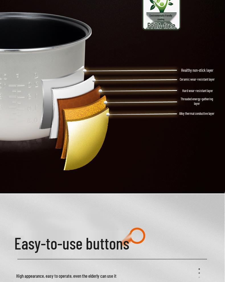 5L Multi-Function Smart Rice Cooker for Southeast Asia and Africa